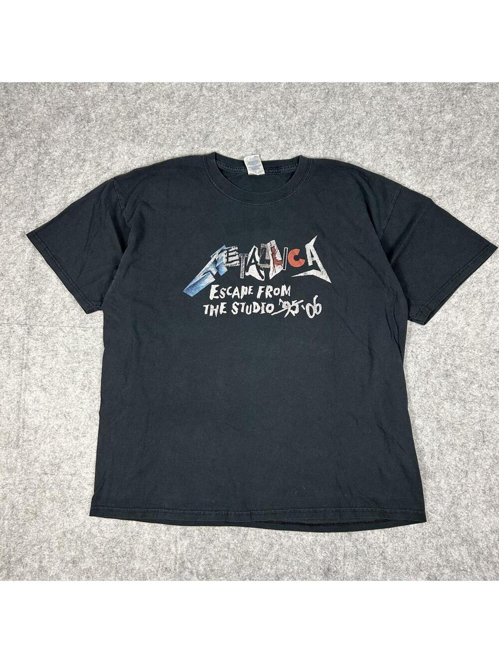 Vintage 2006 Metallica Escape From the Studio Black Band Tour T-shirt Size XL